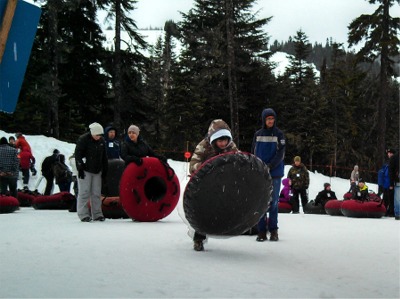 Snow Tubing at Snoqualmie Pass